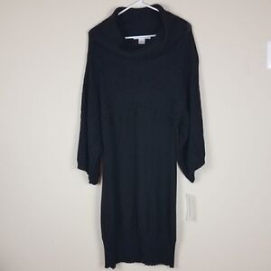Maggy London Black Turtleneck Sweater Dress